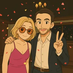 After image with ✌️ Japanese Cute Anime style